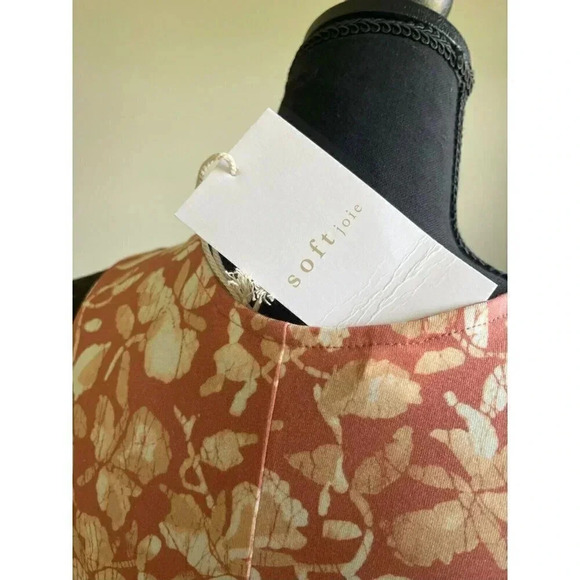 SOFT JOIE FLORAL SIZE M TANK SLEEVELESS SLIM FIT MIDI DRESS NWT - Picture 4 of 8